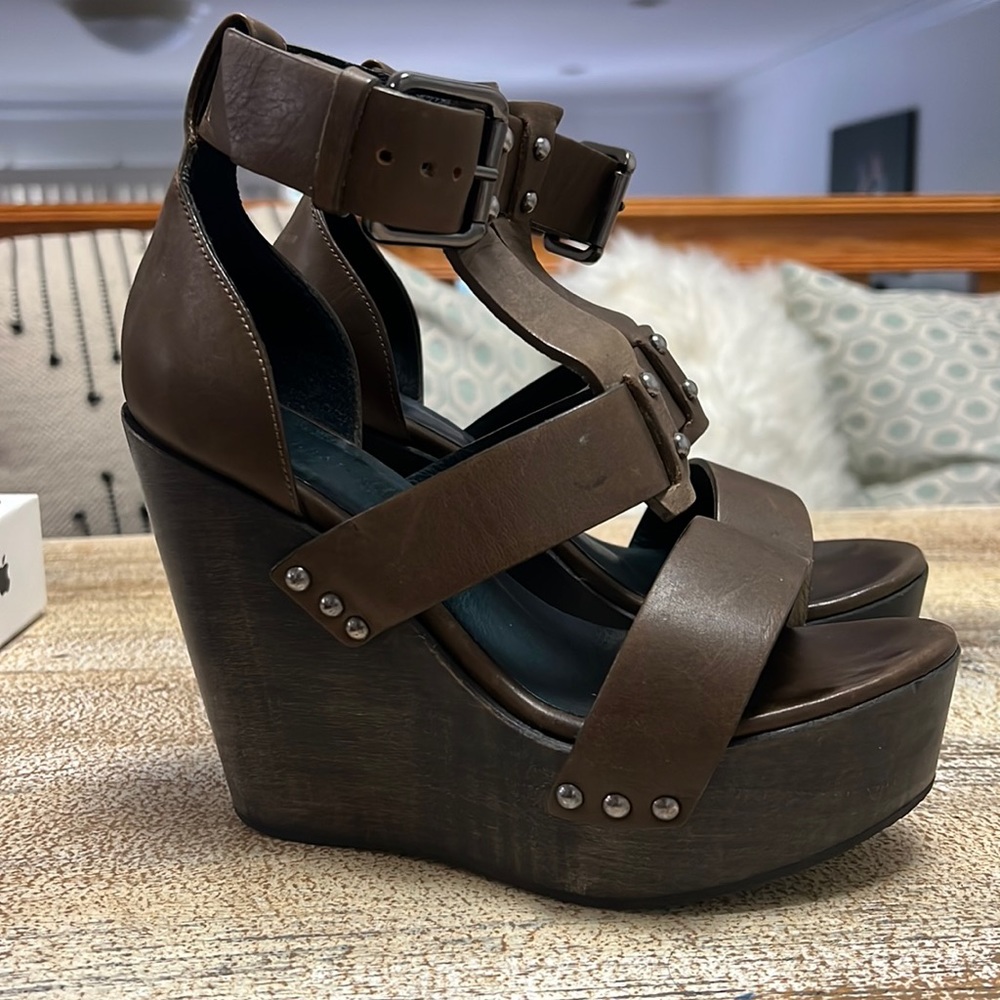 All Saints Leather Wedges Size 37!